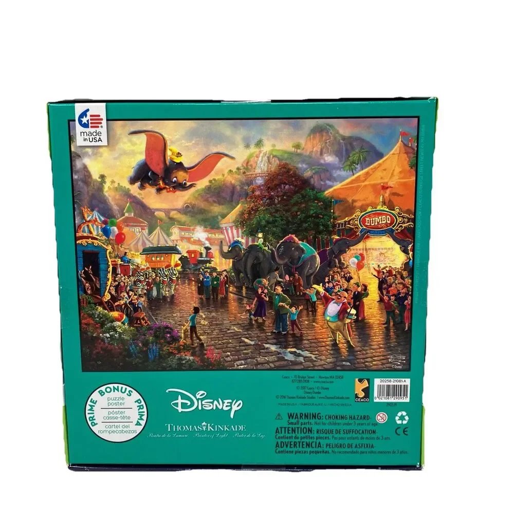 Disney‎ Thomas Kinkade Dumbo Circus Parade 750 Pc Disney Fantasy Animal Puzzle